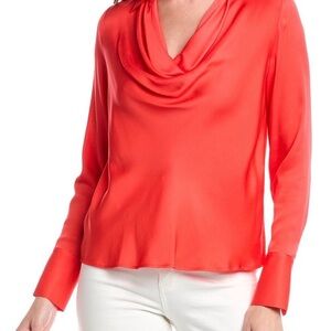 Boston Proper Red Long Sleeve Top